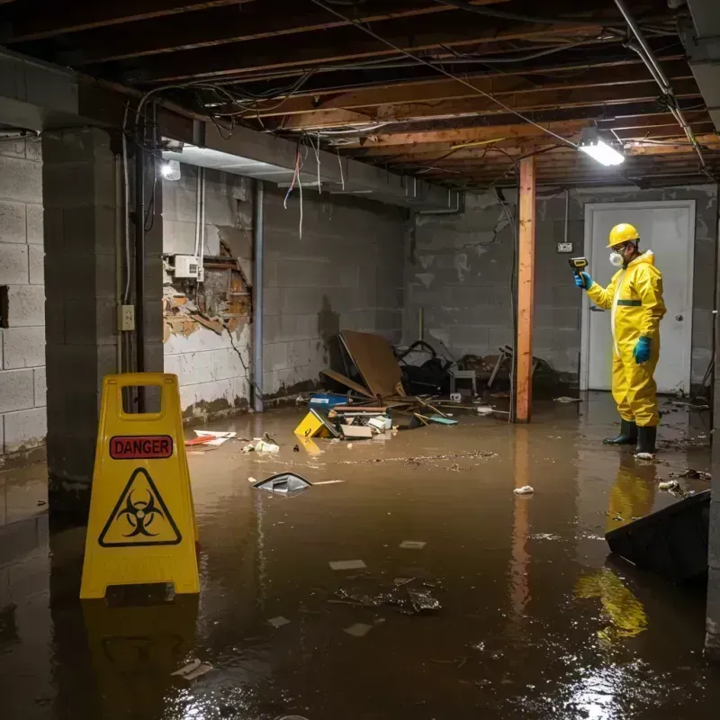 Flooded Basement Electrical Hazard in Perry County, IL Property