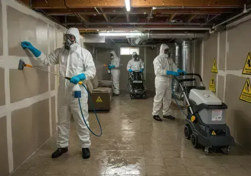 Basement Moisture Removal and Structural Drying process in Perry County, IL